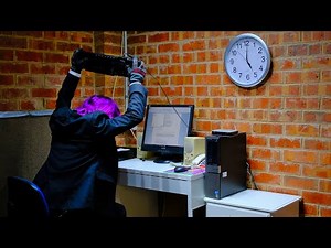 Angry Office Man Destroys Another Dell Computer