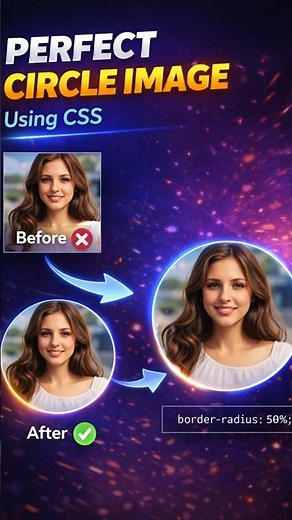 Perfect Circular Image Using CSS (Profile Picture Trick!) | Web Dev Tip #coding #shorts