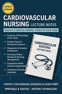 Cardiovascular Nursing Study Notes | Heart Anatomy - Etsy