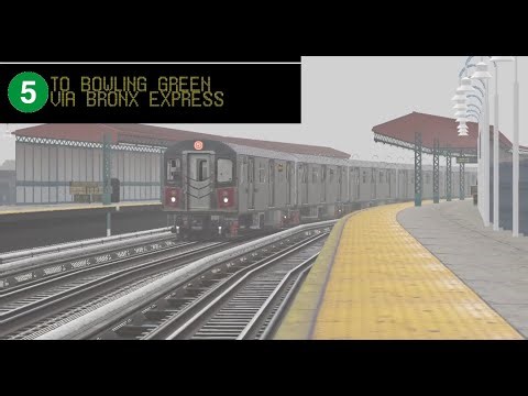 OpenBVE Special: 5 Train To Bowling Green Via Bronx Express (R142)(Weekend G.O)