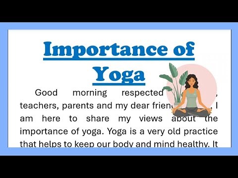 Importance of Yoga Speech in English for Students 250 Words