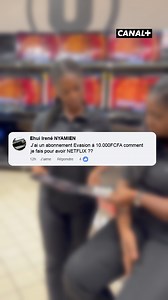 #TCP J'ai un abonnement Evasion à 10.000 F CFA, comment faire pour avoir Netflix ? 🤔 On répond à vos questions ! ➡️ RDV vite en boutique pour plus d’infos ou appelez le 1313. | Canal Côte d'Ivoire