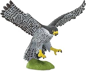 Safari Ltd. Peregrine Falcon Figurine - Detailed 3.75" Wingspan Plastic Model Figure - Fun Educational Bird Play Toy for Boys, Girls & Kids Ages 3+