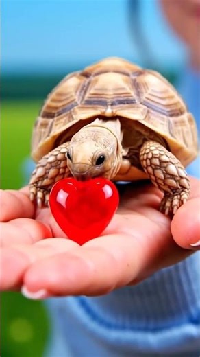 Animal ASMR| Cute Turtle Eating Heart Shape Crunchy Food #animalasmr #turtlelover