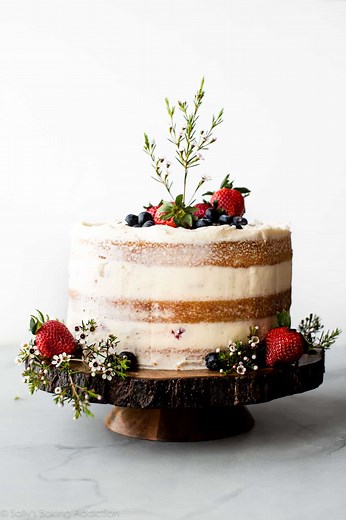 Vanilla Naked Cake - Sally's Baking