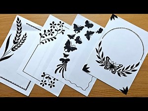 Black Border Designs || Front Page Designs for Project, Assignment, Note Book || Art Amateur