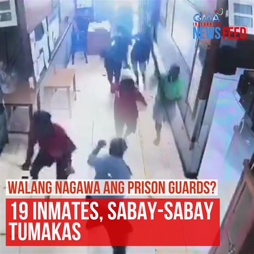 1.4M views · 9.8K reactions | Nagtago at tila nagkubli sa takot ang mga prison guard habang sabay-sabay na tumakas ang 19 na inmate. Isa sa mga preso, gumamit pa ng naipuslit na itak! Panoorin sa video ang pangyayaring 'yan sa Indonesia! | GMA News | Facebook