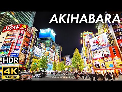【Japan Night Walk】Akihabara -Tokyo Electric Town- #4K #hdr