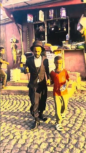 ቻርሊ ከልጁ ጋ ETHIO Charlie with his kid #funny #charliechaplin #comedy #ebs #usa