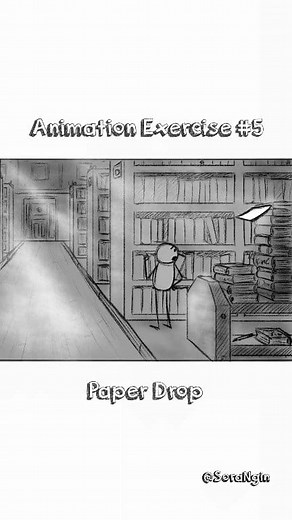 13K views · 409 reactions | Animation Exercise - Paper Drop #2d #animation #hand #drawn #pencil #papercut | Sora Entertainment | Facebook