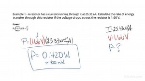 Determining the Rate of Energy Transfer through a Resistor | Physics | Study.com