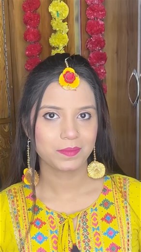 Newly Bride Haldi Makeup Tutorial 🤩 #makeup #ytshorts #makeuptutorial #shorts