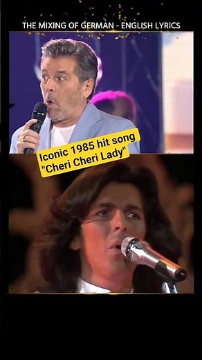 German verses mixed alongside the classic chorus of the iconic 1985 hit song "Cheri, Cheri Lady" ❤️