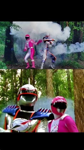 2006 Boukenger And 2007 Power Rangers Operation Overdrive Silver And Pink Fast Henshin/Morph Comparisons! #tiktok #foryoupag #reels #スーパー戦隊シリーズ #powerrangerstiktok