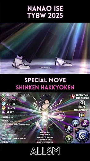 NANAO TYBW 2025 Shinken Hakkyoken Bleach Brave Souls #bleach #anime #nemu