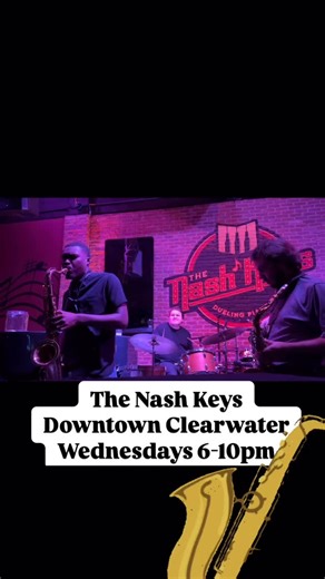 CJH JAZZ JAM this Wednesday - See you there! ❤️🎶🔥🎷 _______ 🎶 Join us every Wednesday | 6-10 PM 📍The Nash Keys Downtown Clearwater 🎤🎵 Hosted by the Alex Malkovich Trio 🥁🎹 Drum kit provided two pianos on stage _______ Thank you for supporting Clearwater Jazz Holiday and making opportunities like this possible. Follow the link in our bio to explore CJH Education & Outreach or for a “CJH Quick Look” at how we inspire and enrich lives through live music & music education. #clearwaterjazz #CJ