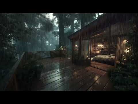 Rain Sounds at the Cozy Forest Cabin 🌧 | Drift into Deep Sleep