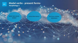 Modal verbs - present forms