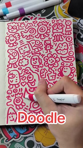 Red Doodle Artwork: Vibrant Red Drawing Creations