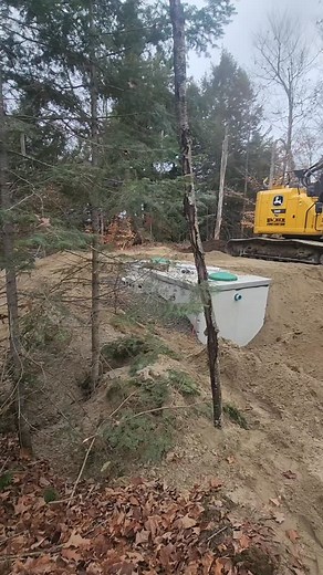 Septic Install!#building #contracting #design #muskoka #hillside #forest #groundupconstructing #lake #excavation #septictank | Ground Up Constructing