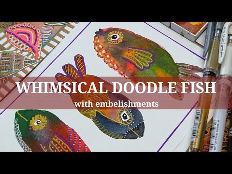 YOU CAN! Do this WHIMSICAL Abstract Watercolor DOODLE with Mixed Media.