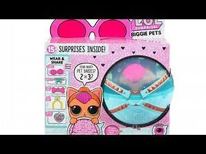 LOL Surprise Biggie Pets Neon Kitty Ultra Rare Unboxing Toy Review 15 Surprises Inside