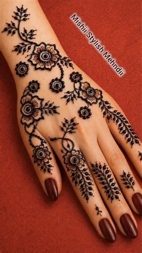 Simple floral Mehndi #Modern Floral Mehndi#henna #mehndi #shorts#mehndidesign #mehandi #hennart