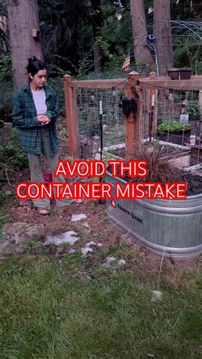👩🏻‍🌾Remember to do THIS before planting large containers or troths…#container #garden #tips #pnw