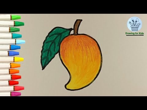 Easy Mango Drawing for Kids | Simple Step by Step Tutorial
