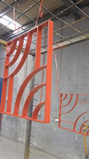 Powder Coated Oxytech Terracotta. #Powdercoated #metalfabrication #customfurniture #shelfends | A Plus Powder Coating