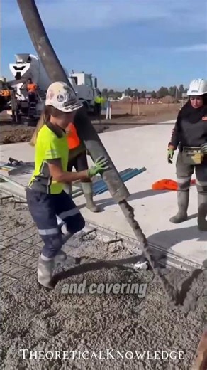 How Do Builders Pour Massive Concrete Floors in Just Minutes? #shortvideo