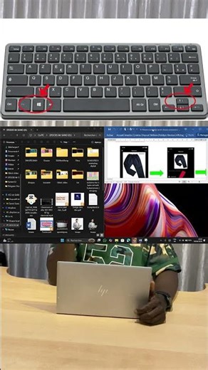 Organise ton écran en 1 seconde 😳 (Windows + flèche) #informatique #shorts #astucepc #tips #windows
