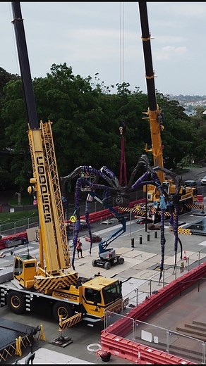 How do you install a giant spider? Watch our installation team’s skilful assembly process for monumental bronze sculpture ‘Maman’. This artwork by Louise Bourgeois stands more than nine metres high, and is a loving ode to the artist’s mother – come and see it for free, on display in the Art Gallery forecourt until 28 April. 🕷️ ‘Maman’ is presented with the extraordinary exhibition ‘Louise Bourgeois: Has the Day Invaded the Night or Has the Night Invaded the Day?’ __ #LouiseBourgeoisSydney proud
