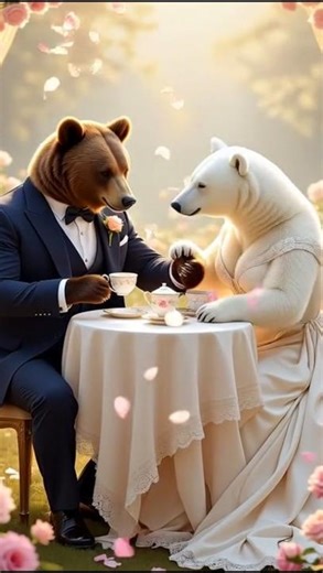 A bear and his girlfriend — the cutest love story 🥰 #cartoon #3danimation #vairalvideo