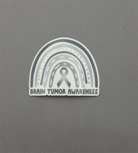 Brain Tumor Awareness Rainbow Sticker or Magnet | Water Resistant Sticker - Etsy
