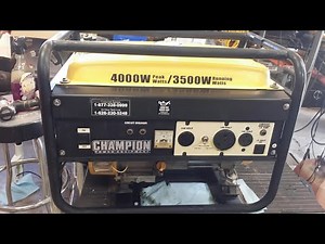 4000 watt Champion Generator won't run, what's wrong with it will suprise you.