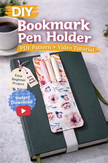Bookmark Pen Holder Pattern PDF | Book Bookmark With Elastic | Beginner Friendly | Video Tutorial Included - Etsy Australia
