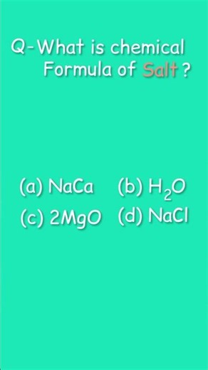 chemical Formula of Salt 🤔
