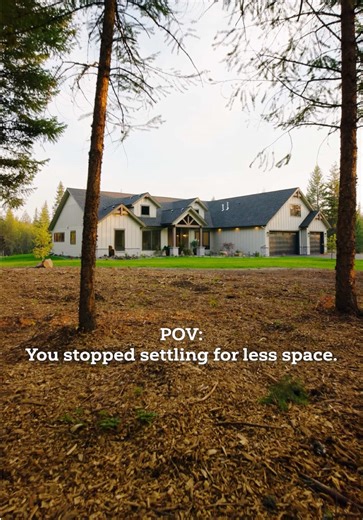 POV: You stopped settling for less space. Not just a bigger house. A different way to live. Room for a shop. Room for the toys. Room for privacy. Room for the life you actually want to live. That is the shift our clients are making when they leave old neighborhoods behind and move to acreage in North Idaho. Here at Timbered Ridge Homes, we build homes designed for that lifestyle. Homes paired with land. Thoughtful layouts. Functional spaces. Built for how people truly live. We develop the land. 