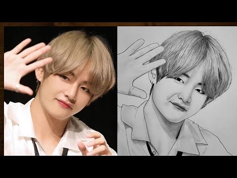 BTS V Drawing- step by step | How to draw V BTS Pencil Sketch | Drawing Tutorial | YouCanDraw