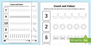 Count and Colour Worksheet
