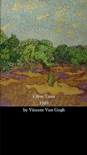 Van Gogh’s Olive Trees (1889) | Color, Movement & Post-Impressionist Mastery #vangogh #4ktvwallart