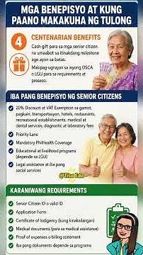 🔴 Magandang balita para sa ating mga Senior Citizens!