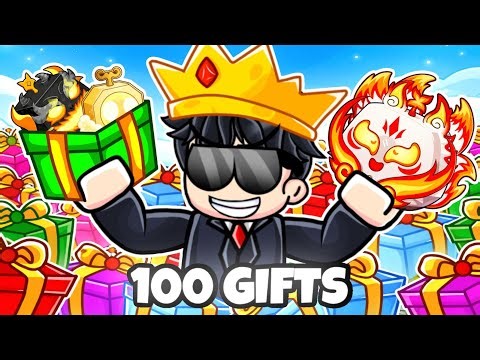 I Opened 100 GIFTS in Blox Fruits Roblox!