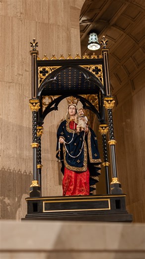 “Hail Mary, full of grace, the Lord is with thee." The angel’s words become our own, reminding us that God’s grace entered the world through Our Lady, and still comes to us through her maternal care. In this hymn, we honor the mother who receives us and leads us ever closer to her Son. | Dominican Rosary Pilgrimage