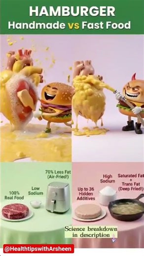 fast Food VS Homemade Burger: What Happpens to your Heart?