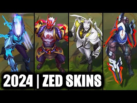 ALL ZED SKINS SPOTLIGHT 2024 | League of Legends