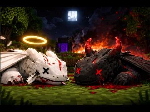 I lost the angel and demon night furys-Minecraft Dragons