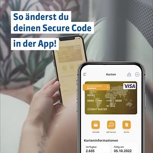 So änderst du deinen Secure Code in der App 💡 ➡ Unter „Self Service“ in complete Control (App oder Webportal) kannst du den Secure Code jederzeit ändern. #cardcomplete #completecontrol | card complete Service Bank AG