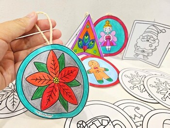 3D Paper Ornaments, Set of 10 Designs, Christmas Tree Decor, Winter Paper Craft